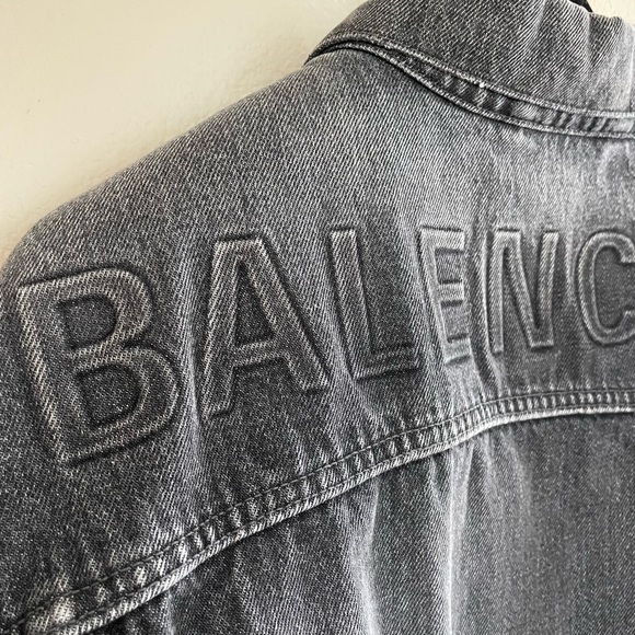 Balenciaga Logo Denim Jacket, Authentic - Picture 3 of 5